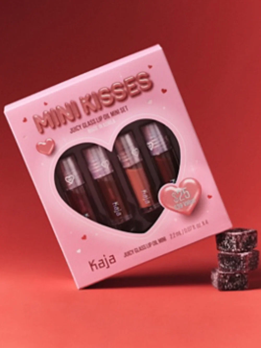 NWT! New in box! KAJA BEAUTY MINI KISSES LIP OIL, SET OF 4